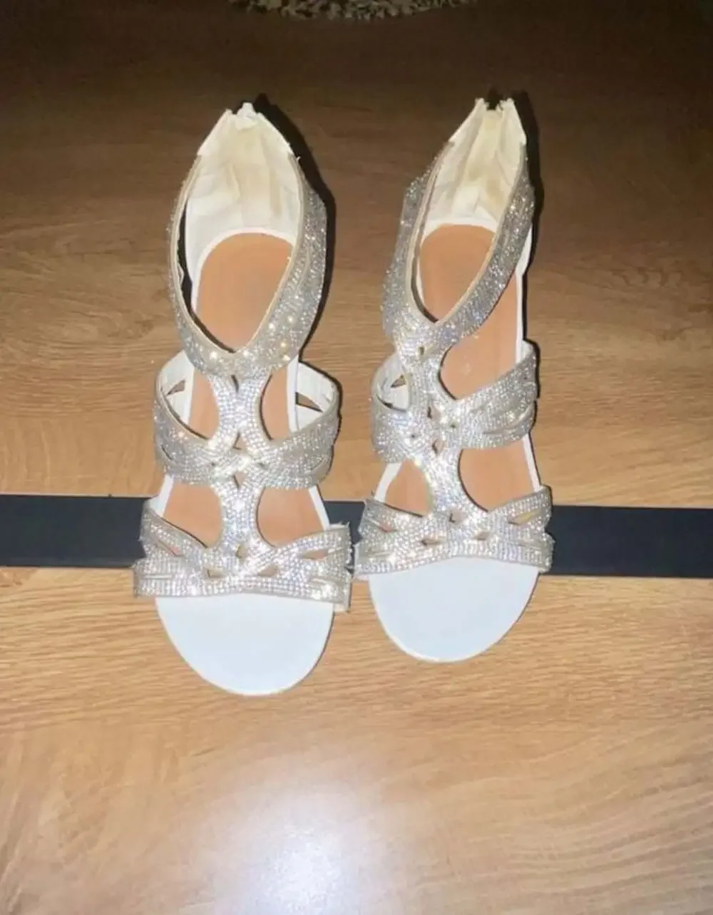 Patrizia Rhinestone Embellished Strappy Wedge Sandals